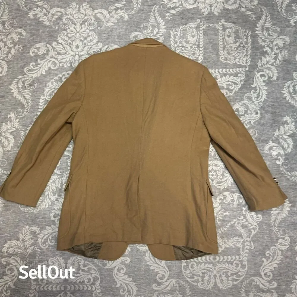 Vintage Cricketeer Men's Wool Blazer Brown Formal Two-Button